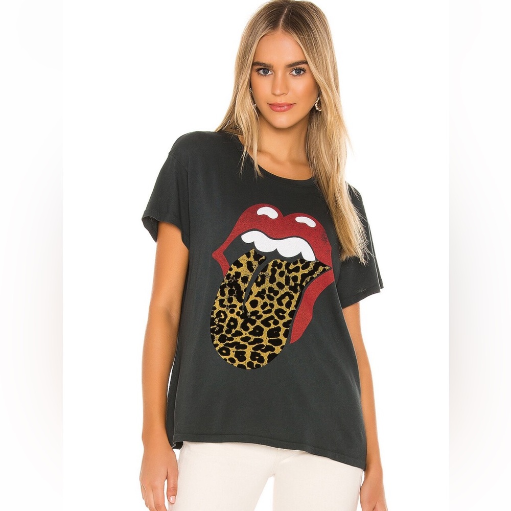 Rolling Stones shirt- leopard tongue